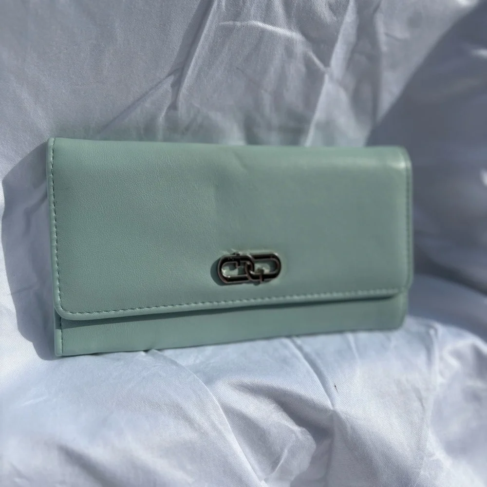 Green Wallet with Infinity Clasp